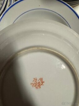 Československý porcelán – 3× hlboký + 6× malé taniere