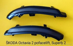 Škoda Octavia 2 fl. Superb 2 LED dynamické smerovky