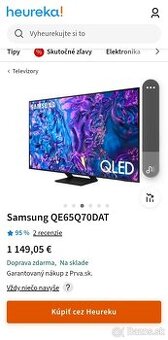 Mam na predaj smart tv samsung 165 cm