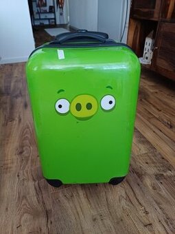 Zelený kufor - detský Angry birds