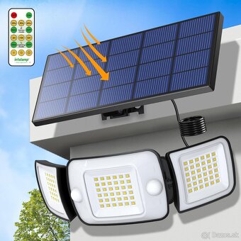 Vonkajšie solárne svietidlo INTELAMP 1200LM, 6000mAh