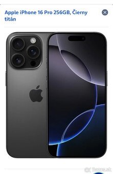 Apple iPhone 16 Pro 256 GB čierny titàn