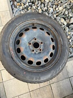 Disky na VW, 5x120, jazdené zimné pneumatiky