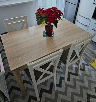 Kuchynský stôl - pevný, dub sonoma