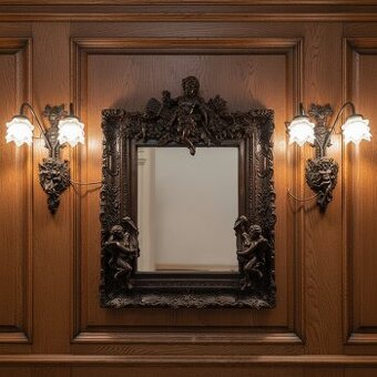 Starožitné zrcadlo s aplikami