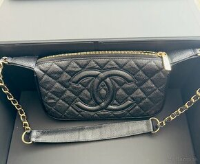 Chanel čierna kožená kabelka 1:1