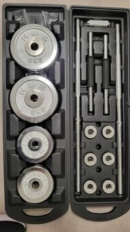 Činkový set v kufri HMS STC50 2x25 kg, chrom