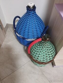 Demižony s vypletom na vino 34l,15l a 3l