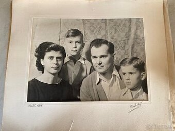Portrét Fotky Retro 1958 Porubský Vianoce Trenčín Foto
