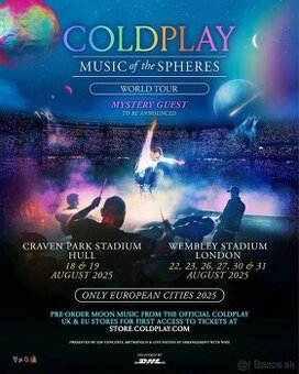 Coldplay koncert Wembley Anglicko 4.9.2025