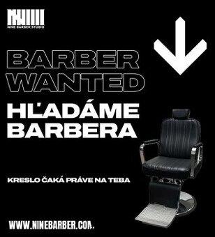 Hľadáme BARBERA do NINE BARBER STUDIO