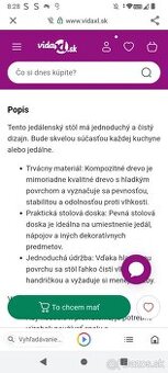 Jedálenský stol