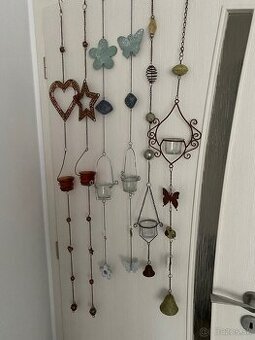 Závesné dekorácie na čajové sviečky