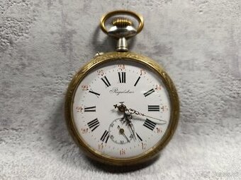 Velké dvouplášťové kapesní hodinky Régulatéur , 67mm