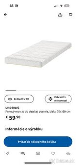 Detská posteľ 70x 160