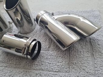 NEREZOVÉ a ČIERNE koncovky na výfuk - dvojitá koncovka