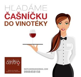 Ćašníčka/čašník vo vinotéke