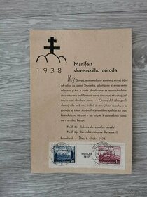 PREDÁM dokument/filatelia autonómia Slovenskej krajiny