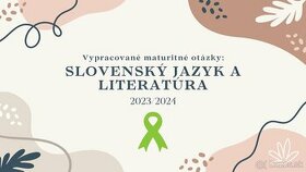 Vypracované maturitné otázky: Slovenský jazyk a literatúra - 1