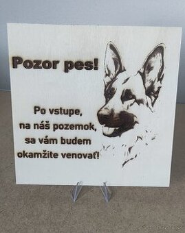 Cedulka pozor pes