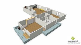 Veľkometrážny 3 izbový byt Staré sídlisko Prievidza 90 m2 lo