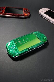 Sony PSP 3004 - green transparent shell