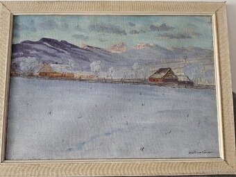 Nándor Katona ● Dedina pod Tatrami●36x50,5 cm - 1