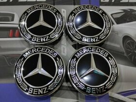 Stredove kryty diskov Mercedes 75mm cierne