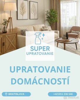 Profesionálne upratovanie bytom a domov v Bratislave