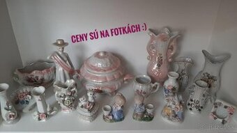 Porcelánové sošky a vázičky