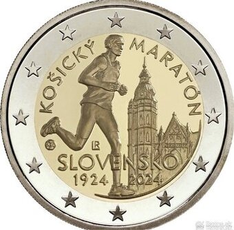 Pamätná 2-eurová minca 100. Výročie Košický maratón 2024