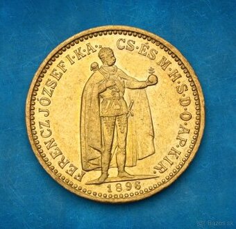 Zlatá 10 Koruna FJ I. 1896 KB - Nádherná a Vzácna