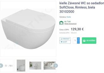 kielle aura Závesné WC s doskou SoftClose, Rimless