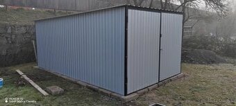 Garáž plechová 3x5m, silný plech AKCIA