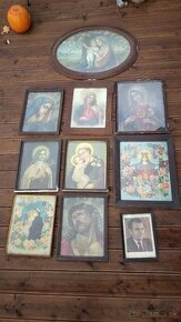 Predám starožitné náboženské obrazy- cena za kus 16 EURO - 1
