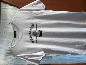 DSQUARED white pánske tricko XL made in italy