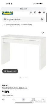 Kozmetický stolík IKEA Malm
