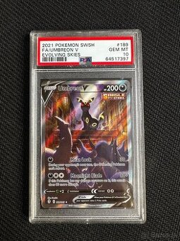 Evolving Skies	graded pokemon card slab	Umbreon	189	psa 10
