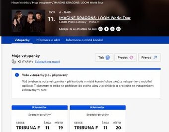 Vstupenky Imagine Dragons Praha 11.6.2025