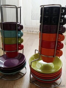 Salky na kavu + 2x stojan