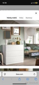 Komoda MALM Ikea Biela - 1