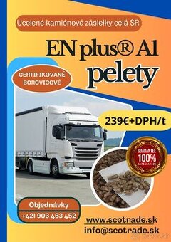 kamiónové dodávky - Certifikované ENplus® A1 pelety