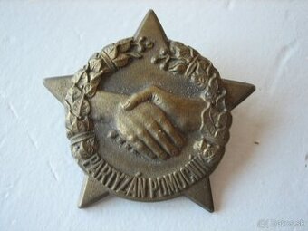 Partyzán pomocník. Partizánsky odznak. SNP.