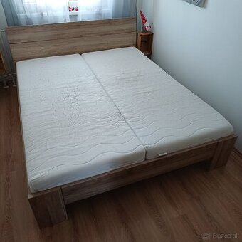 Manželská posteľ 160×200+KVALITNÉ H3 MATRACE A ROŠTY V CENE