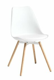 Biela stolička JYSK, 2 použitá len na fotenie - 1