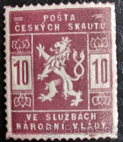 ČESKOSLOVENSKO, Skautské, ZT v červenej farbe