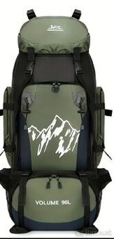 Nový 90L turistický batoh / ruksak zelený