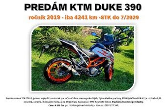 Predám KTM390 Duke