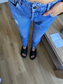 Nové modré boyfriend džínsy