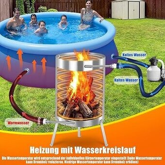 Výhrievanie vírivky, bazéna ohňom